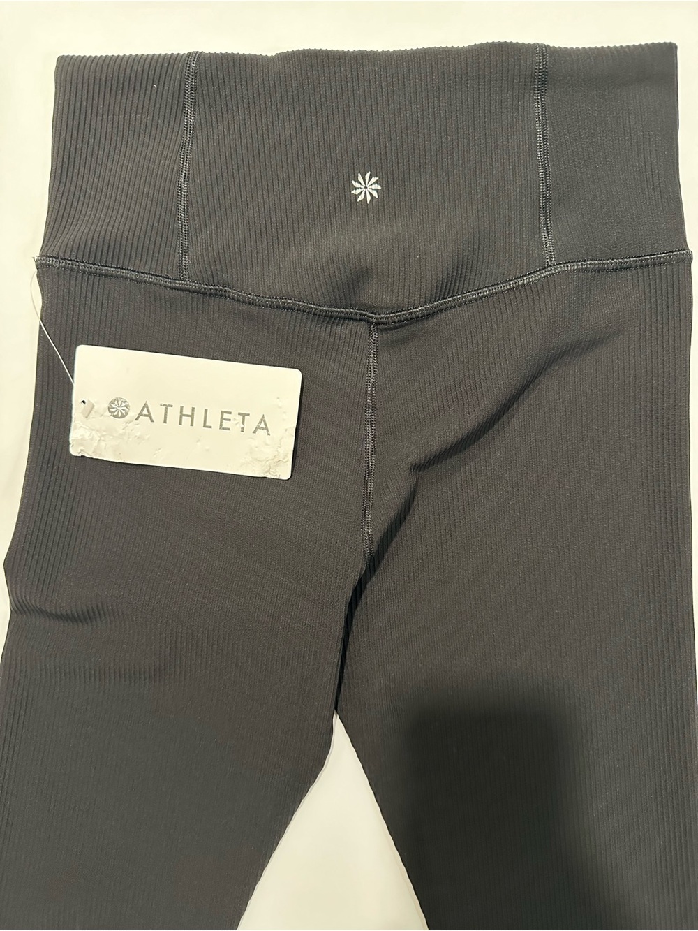 Athleta Elation Rib Tight Leggings Black XS NWT High Rise - Picture 3 of 14
